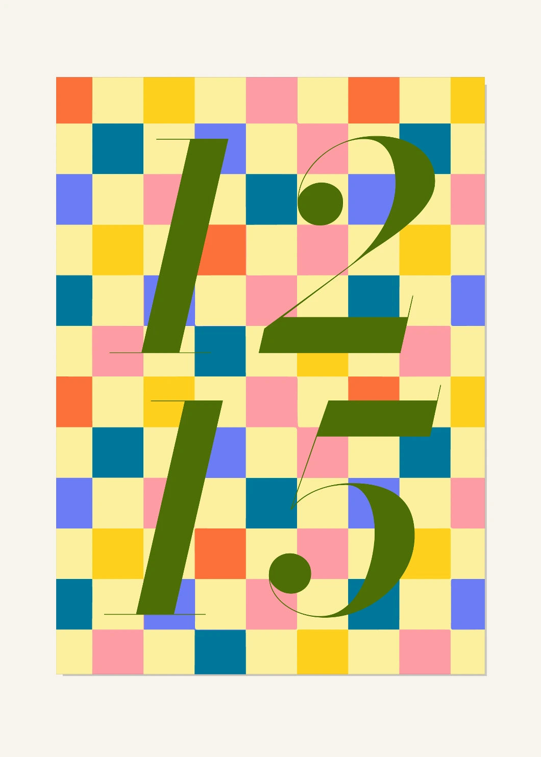 December 15 DAYMARK Poster — Olive Mosaic — clean
