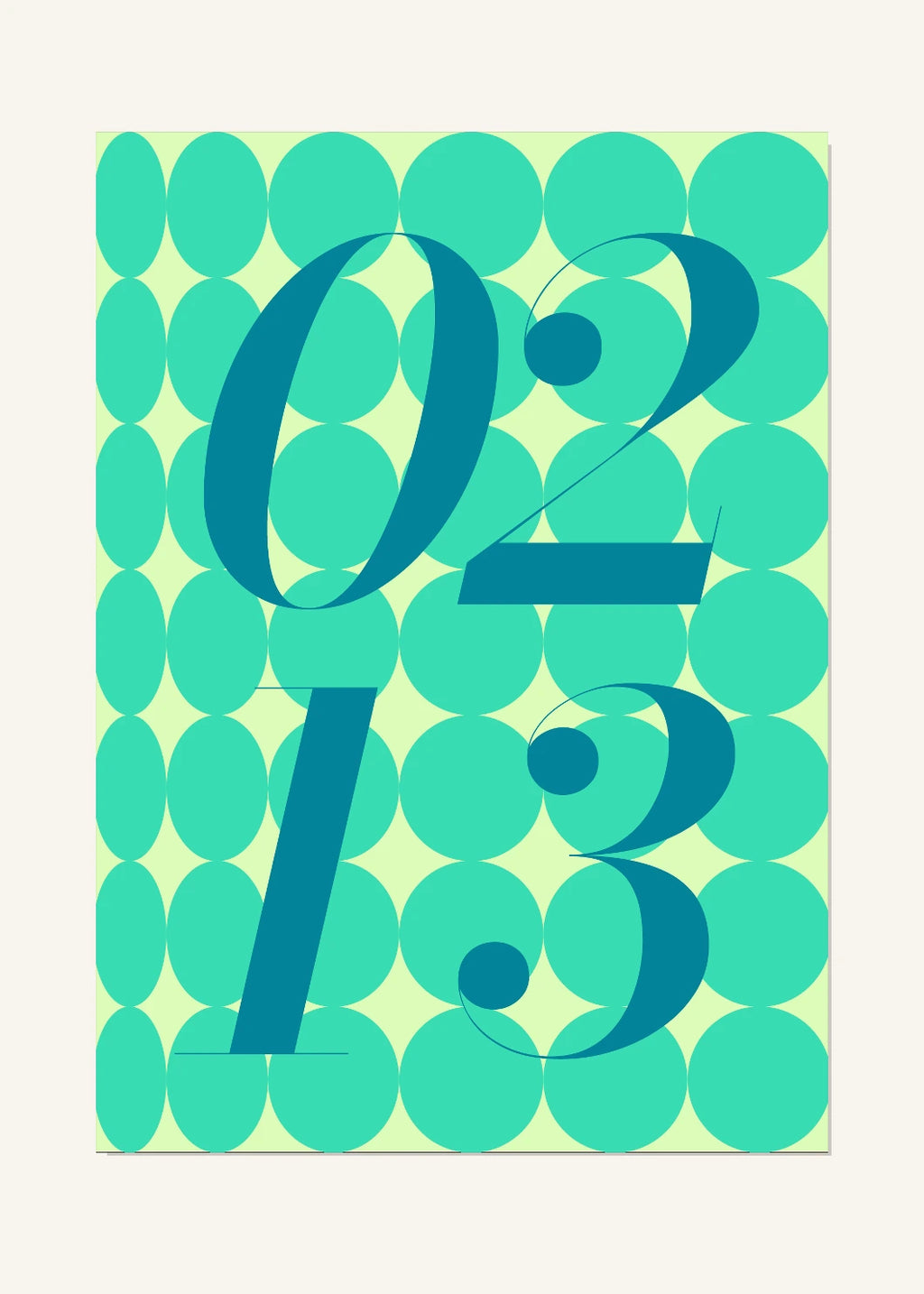 February 13 DAYMARK Poster — Aqua Drops — clean