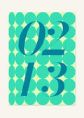 February 13 DAYMARK Poster — Aqua Drops — clean