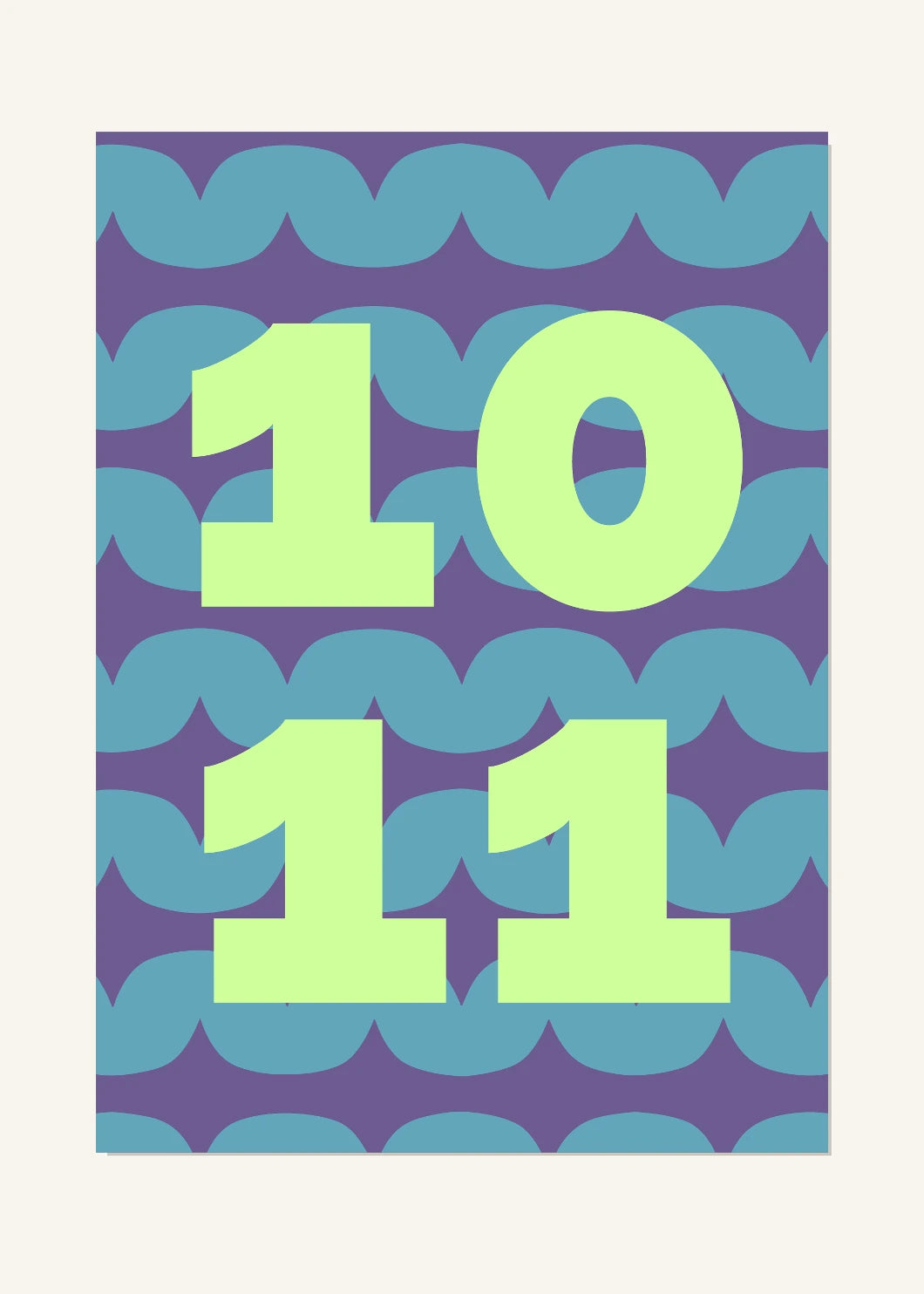 October 11 DAYMARK Poster — Mint Scallop — clean