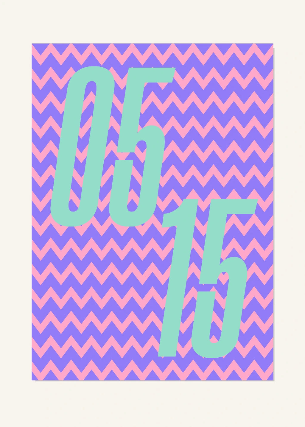 May 15 DAYMARK Poster — Aqua Zigzag — clean