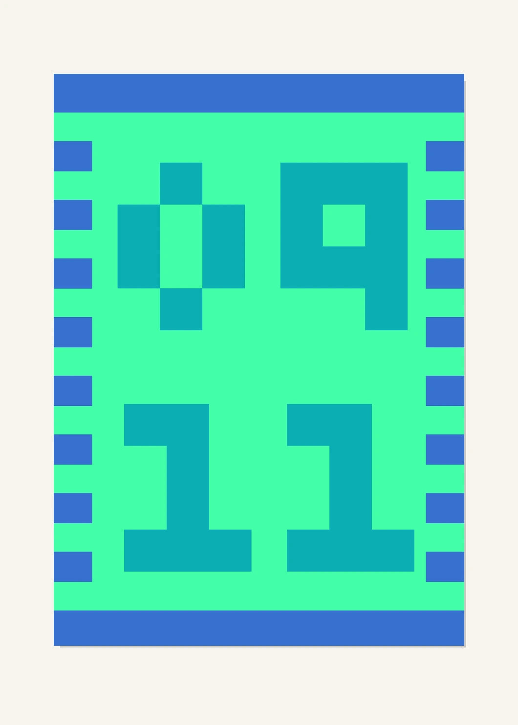 September 11 DAYMARK Poster — Teal Frame — clean