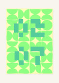 February 7 DAYMARK Poster — Green Tiles — clean