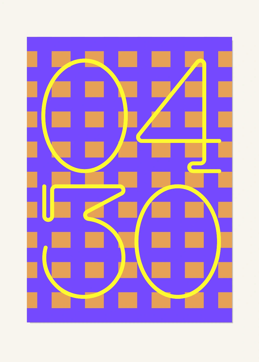 April 30 DAYMARK Poster — Yellow Grid — clean