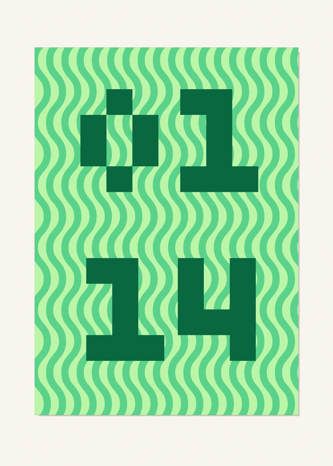 January 14 DAYMARK Poster — Green Current — clean