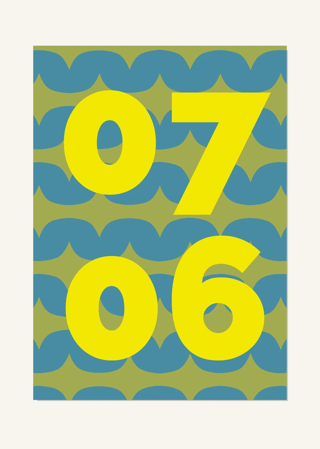 July 6 DAYMARK Poster — Yellow Waves — clean