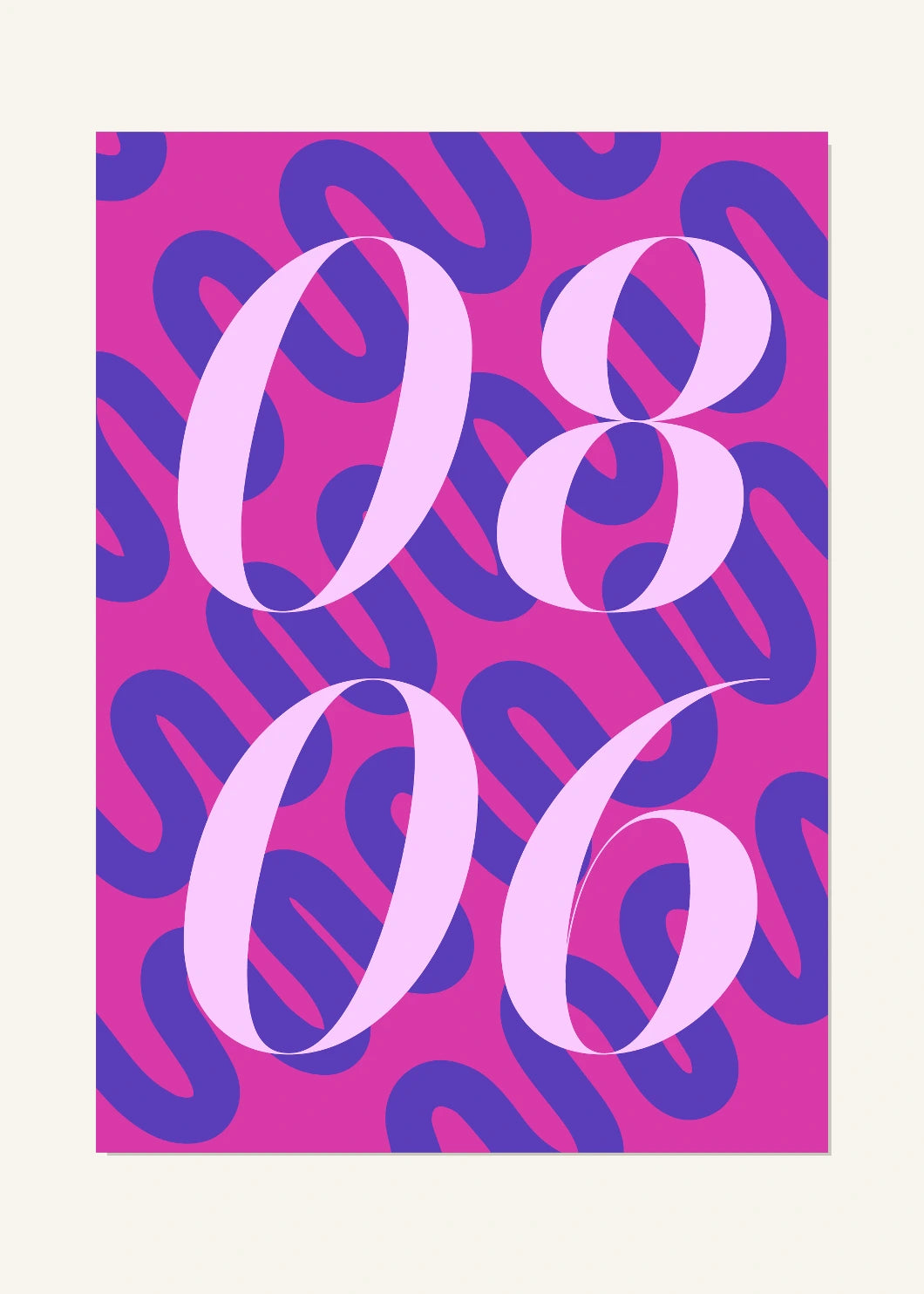 August 6 DAYMARK Poster — Pink Squiggle — clean