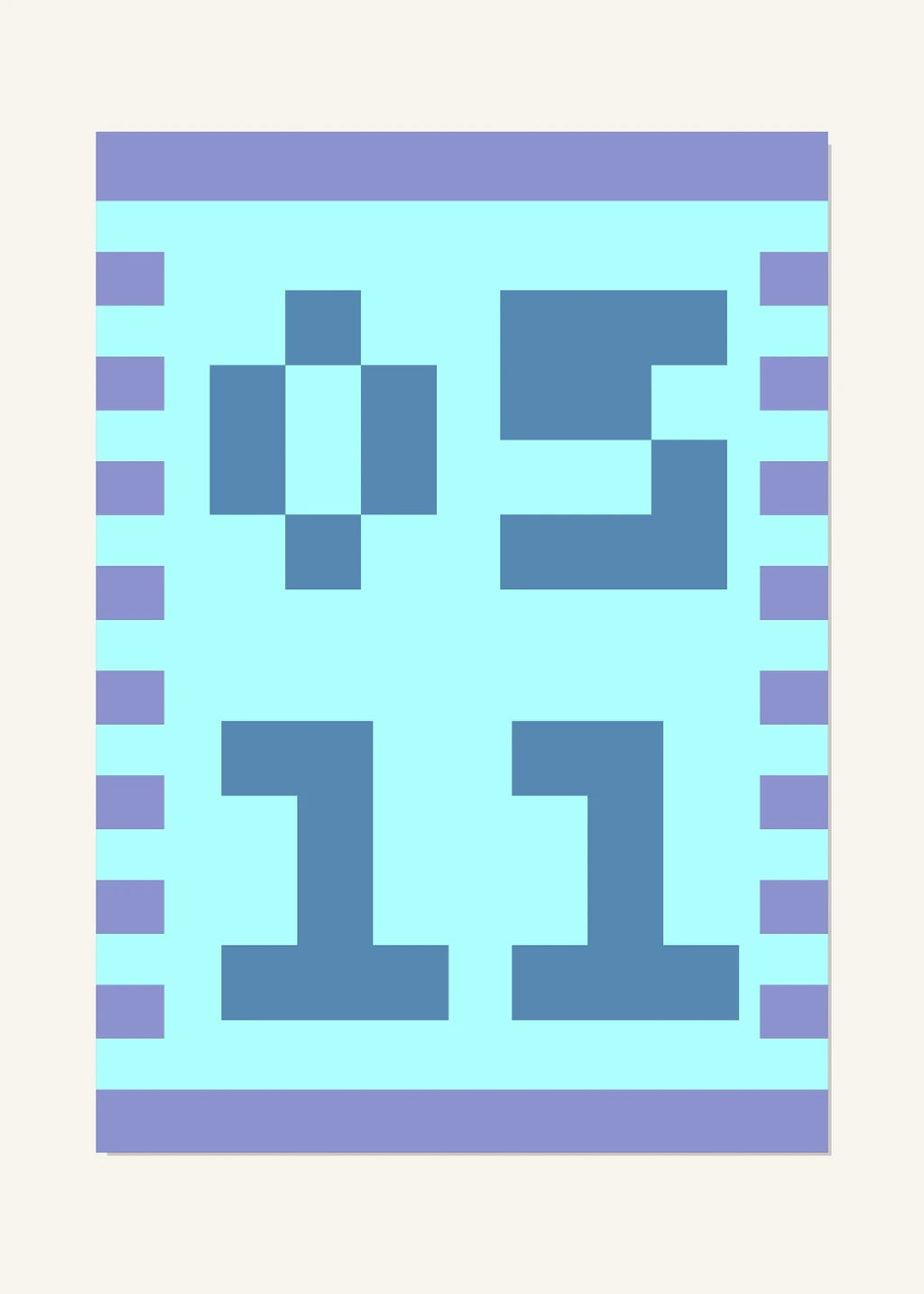 May 11 DAYMARK Poster — Cyan Frame — clean