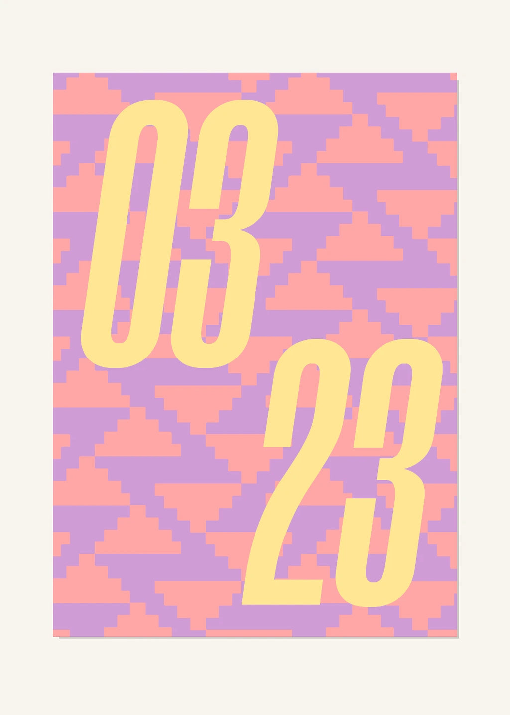 March 23 DAYMARK Poster — Peach Static — clean