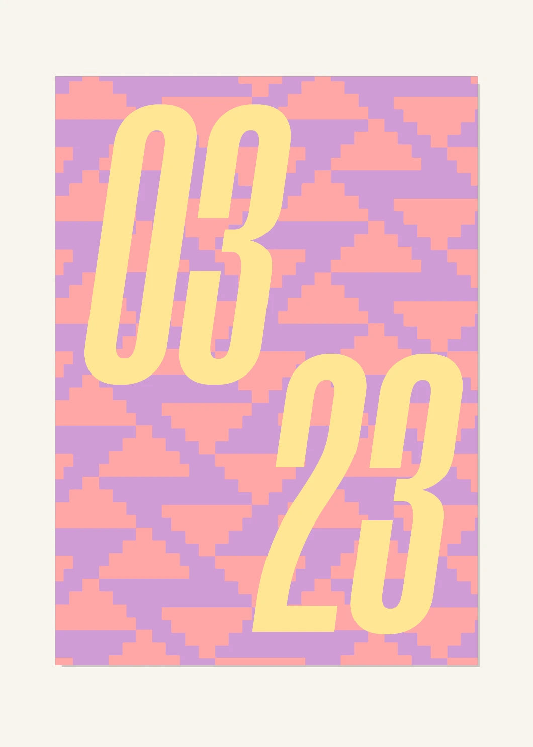March 23 DAYMARK Poster — Peach Static — clean