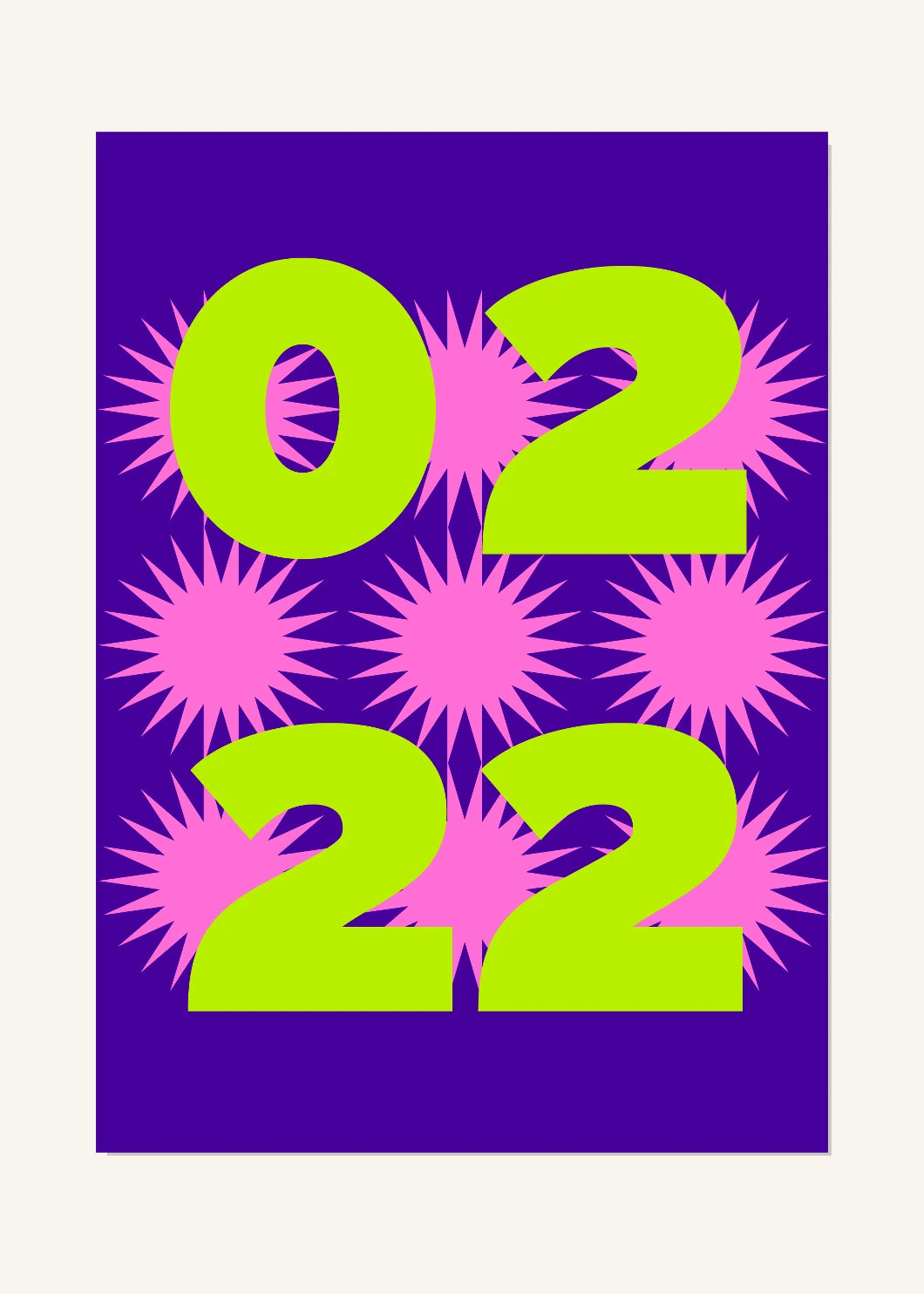 February 22 DAYMARK Poster — Neon Suns — clean