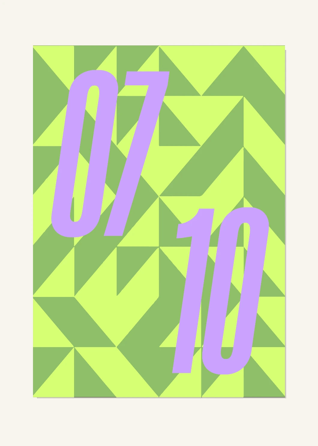 July 10 DAYMARK Poster — Lime Geometry — clean