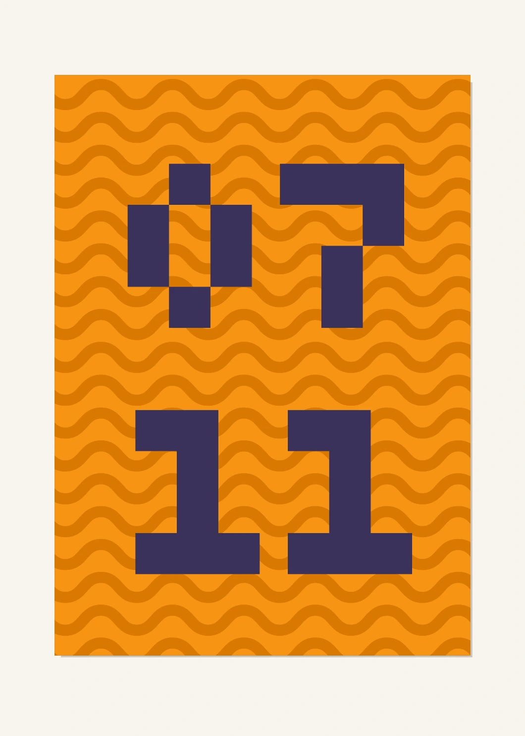July 11 DAYMARK Poster — Navy Current — clean