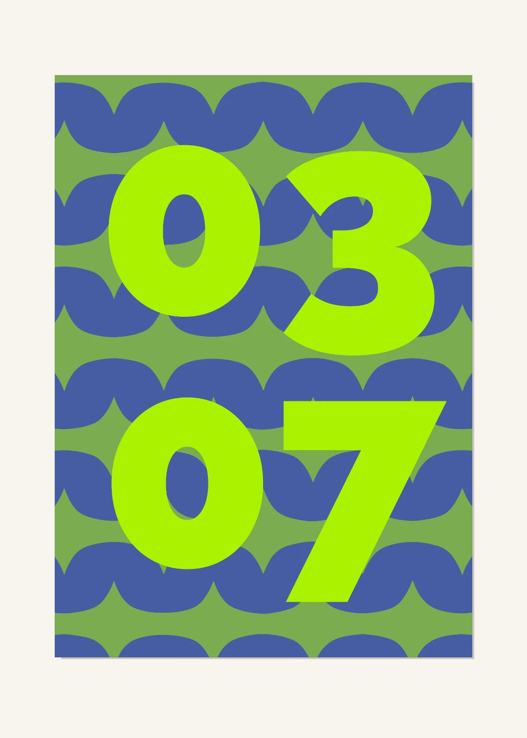March 7 DAYMARK Poster — Green Waves — clean