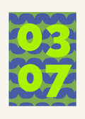 March 7 DAYMARK Poster — Green Waves — clean