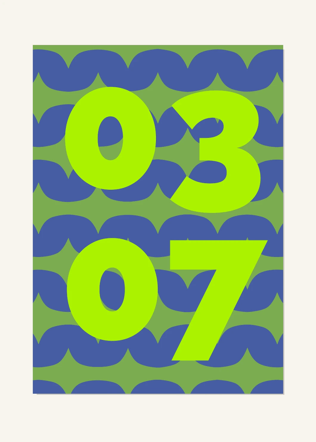 March 7 DAYMARK Poster — Green Waves — clean