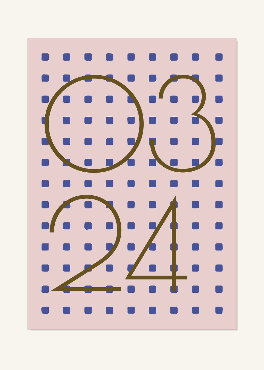 March 24 DAYMARK Poster — Brown Dots — clean
