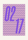 February 17 DAYMARK Poster — Lavender Static — clean