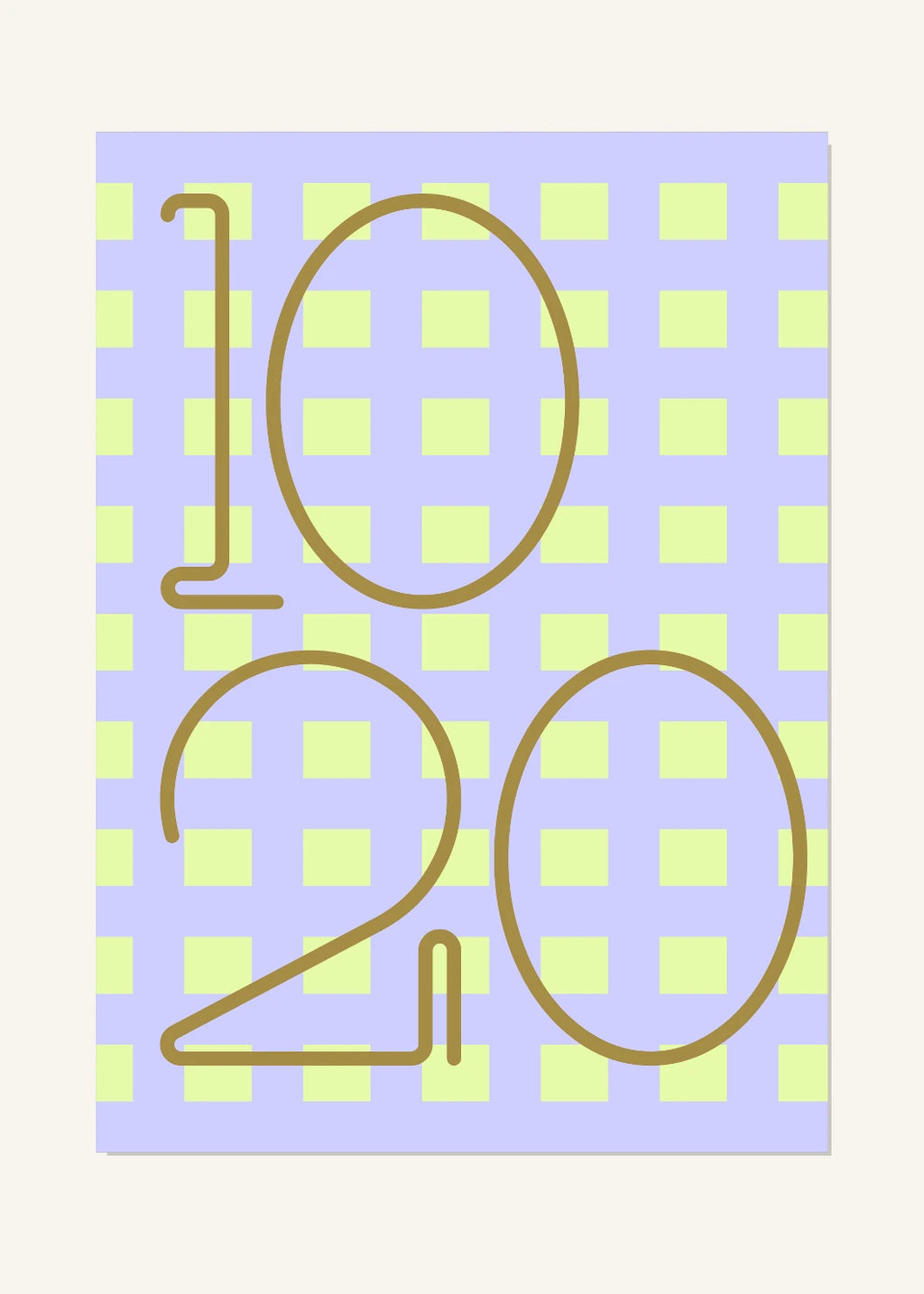 October 20 DAYMARK Poster — Olive Gridline — clean