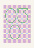 March 10 DAYMARK Poster — Lavender Check — clean