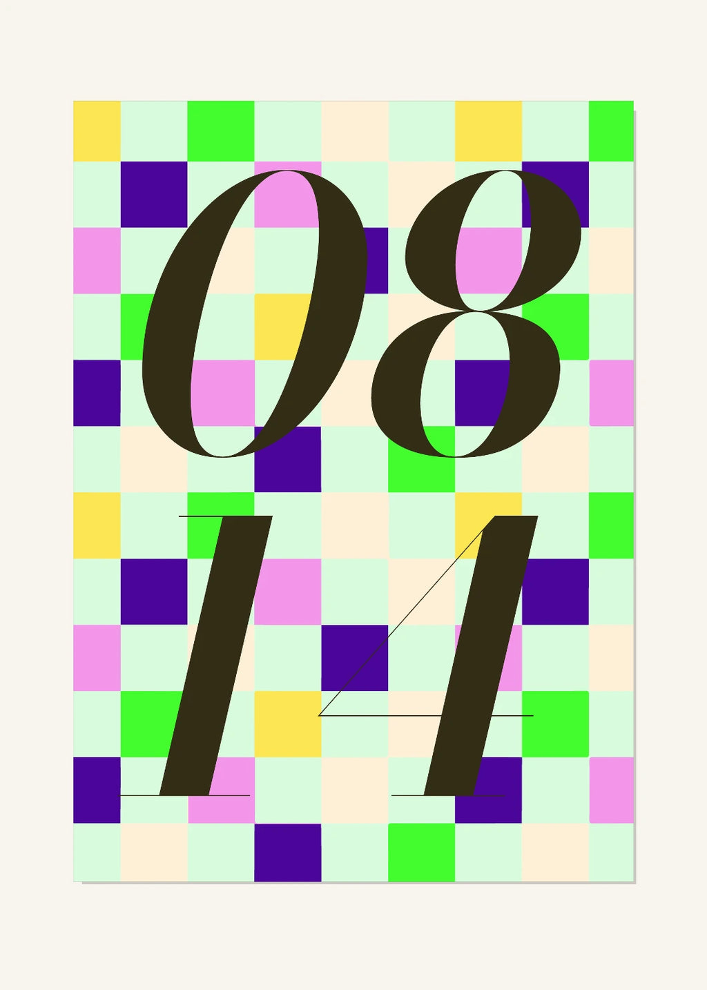 August 14 DAYMARK Poster — Black Mosaic — clean