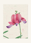 October 7 Birth Flower Poster — Bush Clover — clean