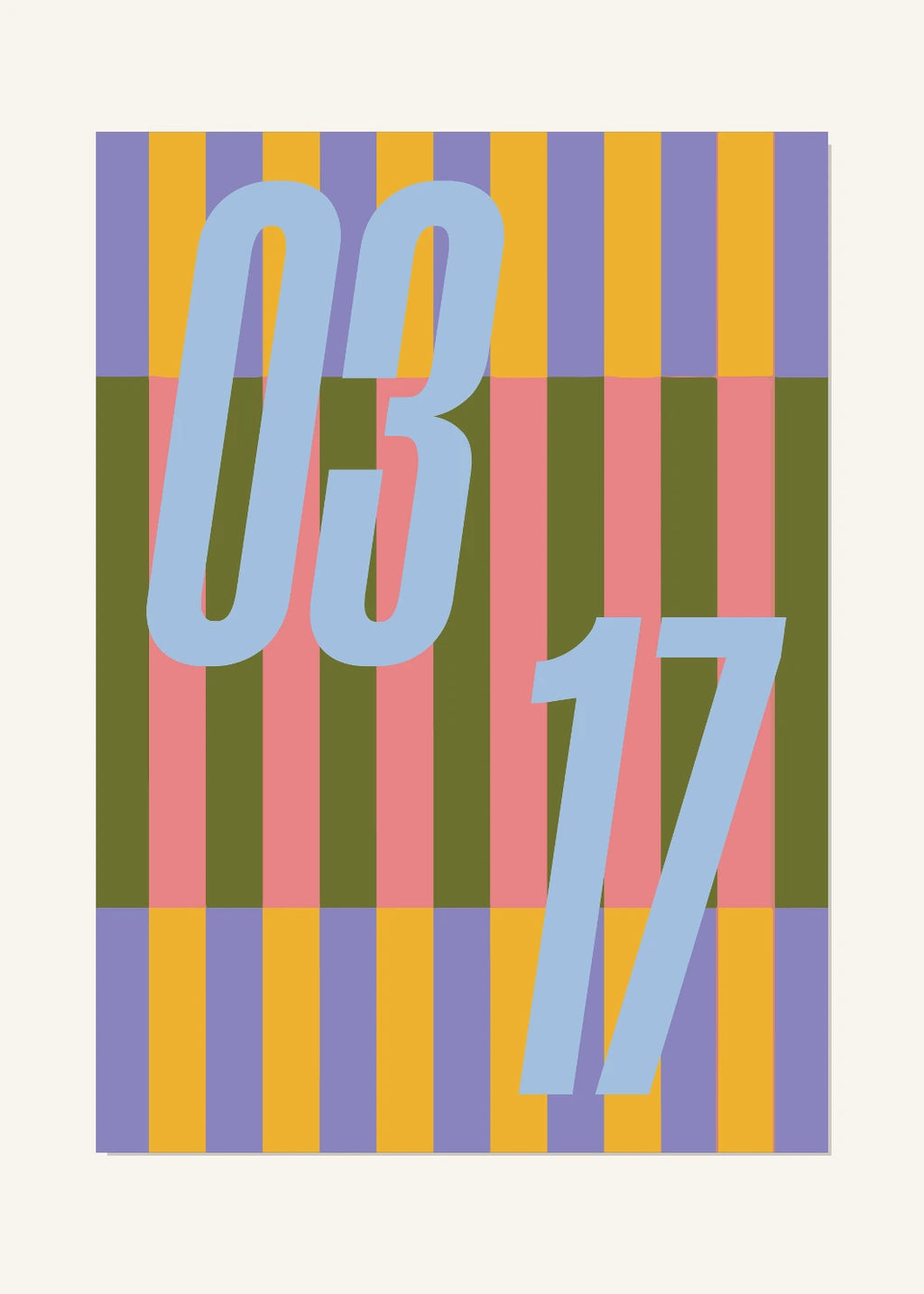March 17 DAYMARK Poster — Stripe Measure — clean