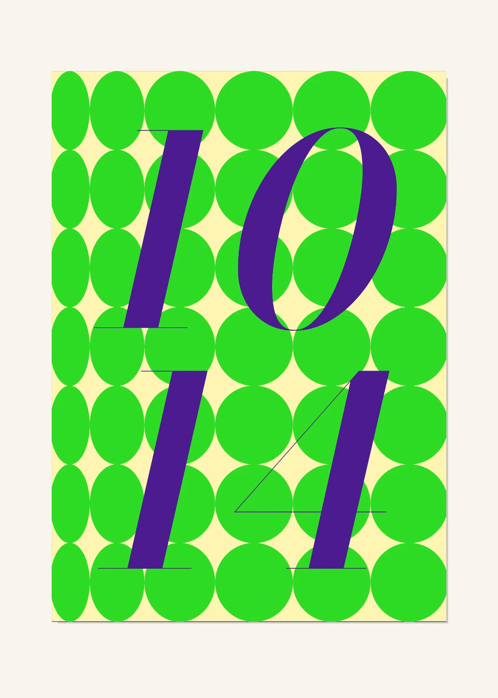 October 14 DAYMARK Poster — Violet Drops — clean