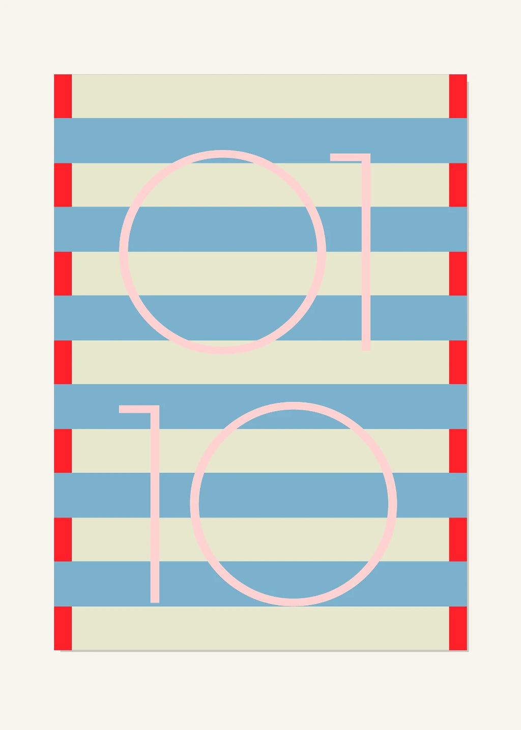 January 10 DAYMARK Poster — Soft Stripe — clean