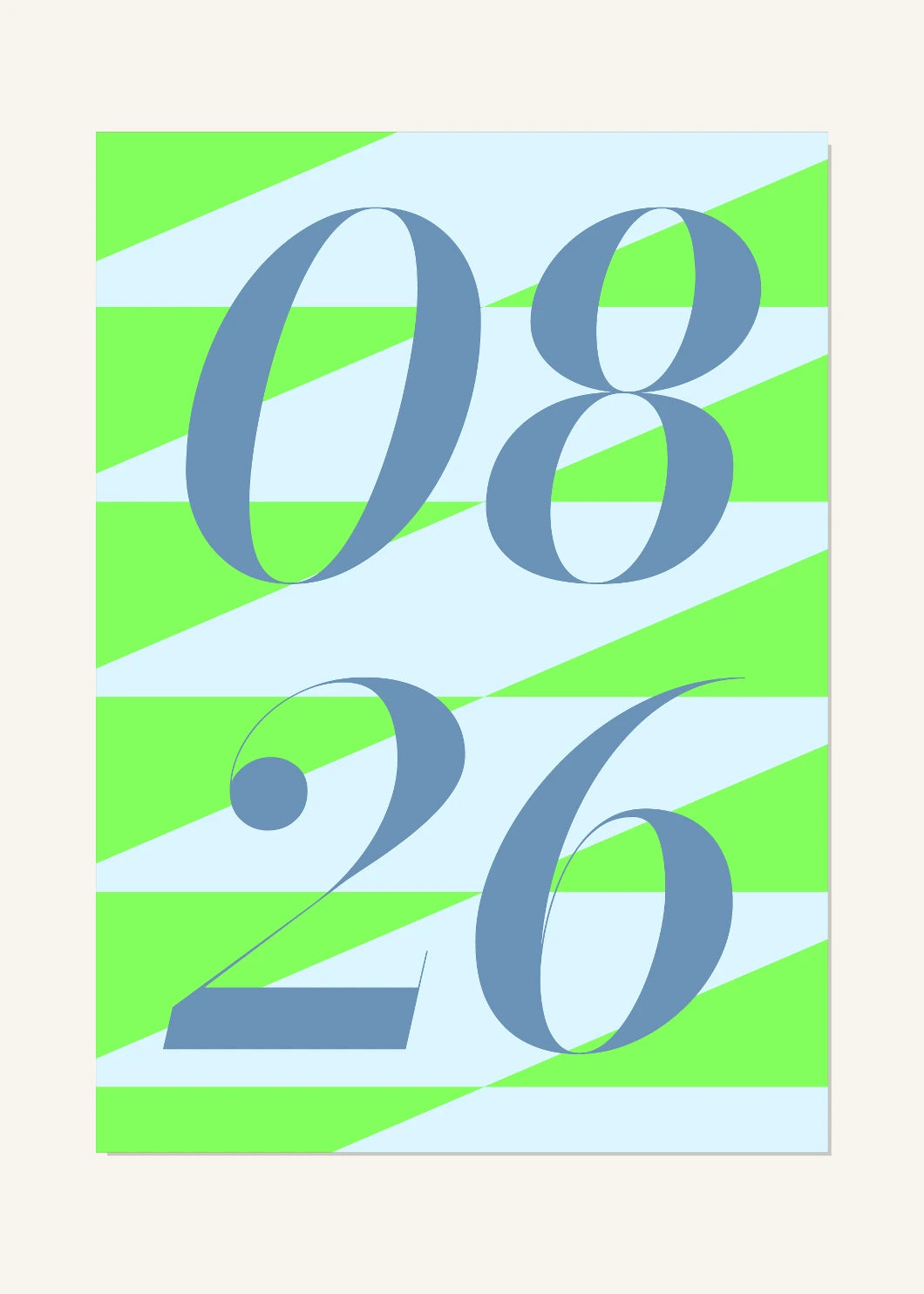 August 26 DAYMARK Poster — Sky Slant — clean