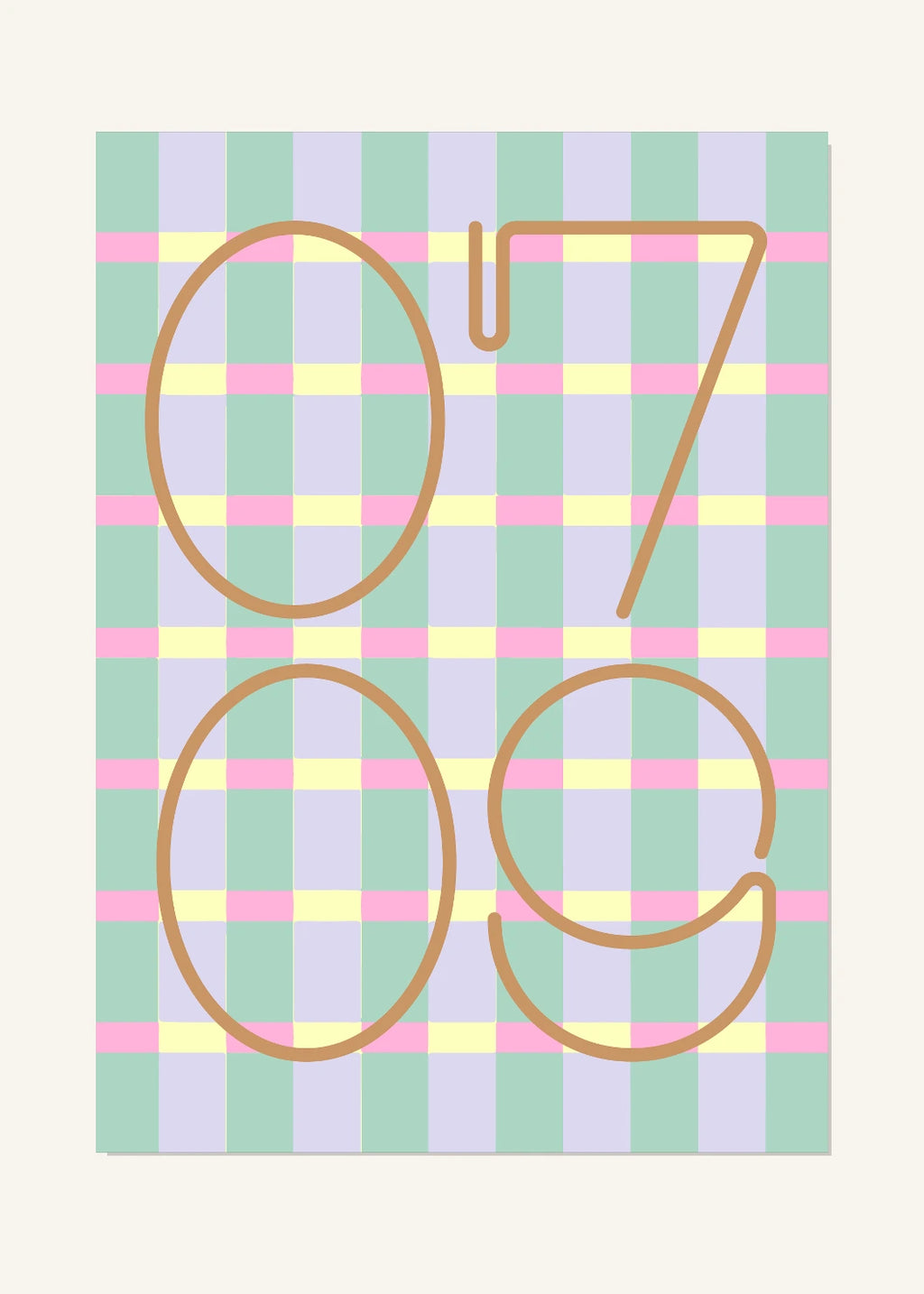 July 9 DAYMARK Poster — Peach Check — clean