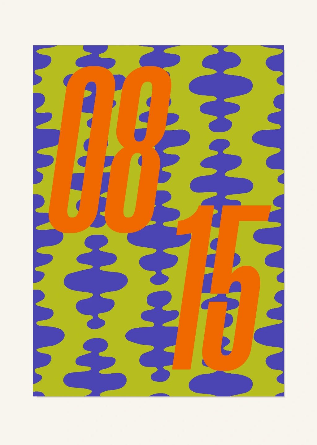 August 15 DAYMARK Poster — Orange Waves — clean