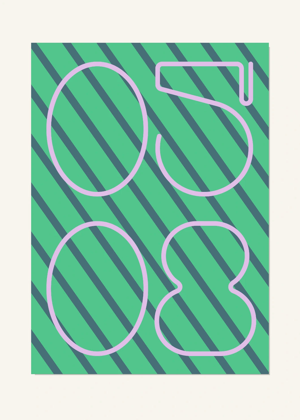 May 8 DAYMARK Poster — Rose Stripes — clean