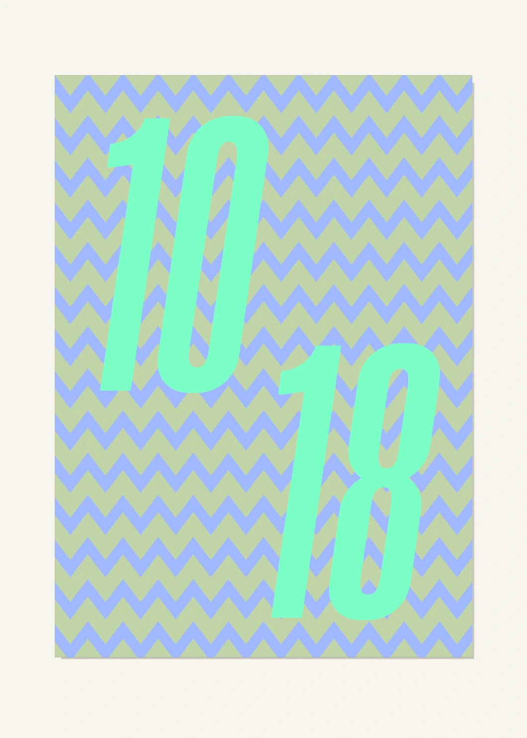 October 18 DAYMARK Poster — Mint Static — clean