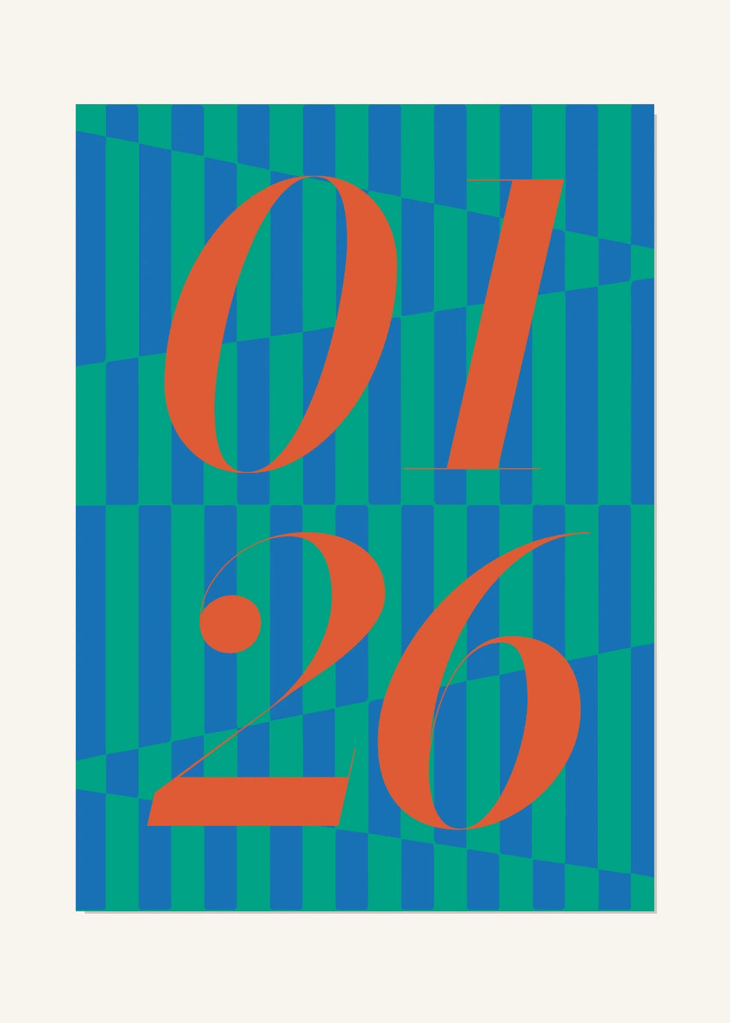 January 26 DAYMARK Poster — Orange Ledger — clean
