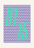 January 15 DAYMARK Poster — Zigzag Mint — clean
