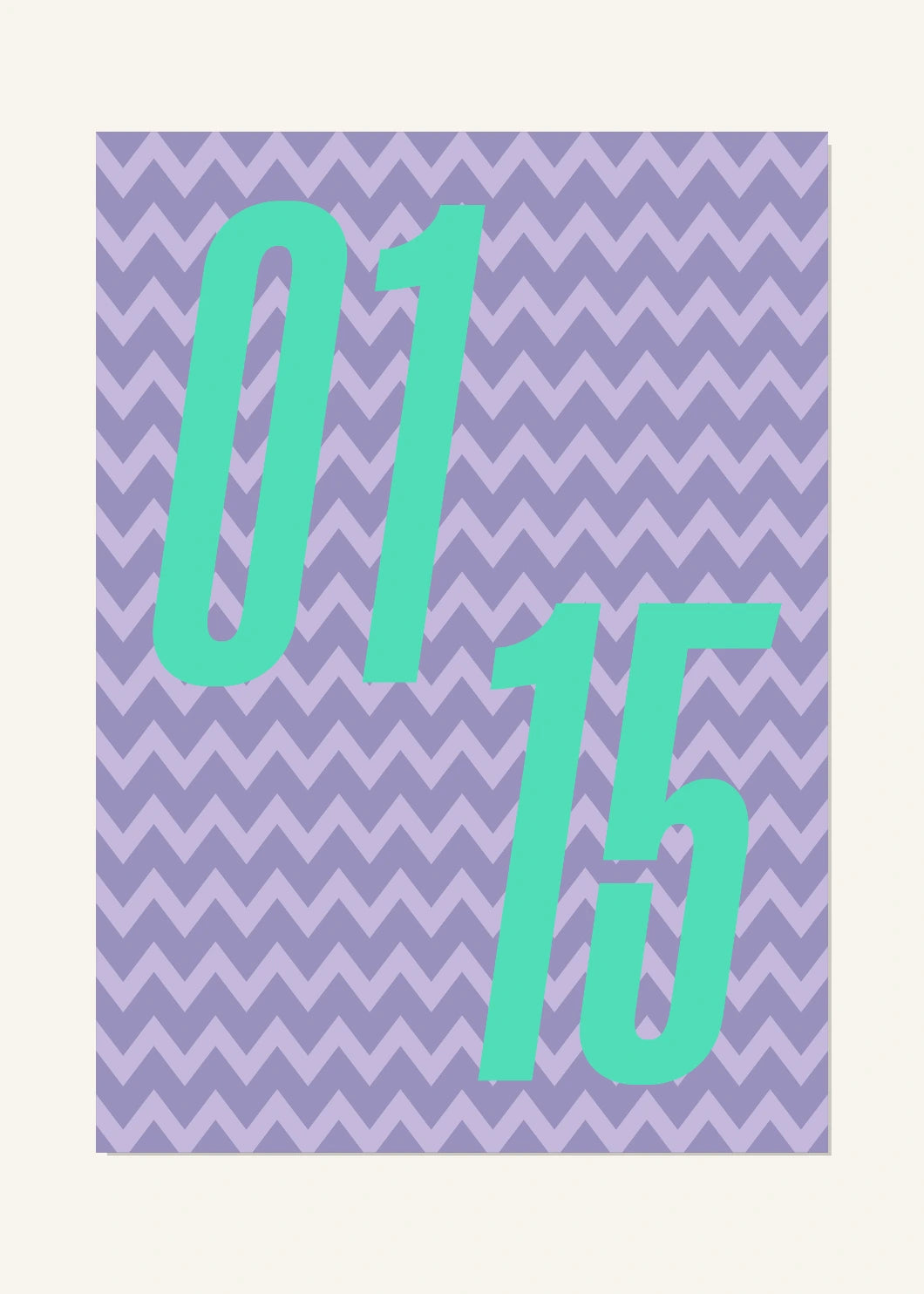 January 15 DAYMARK Poster — Zigzag Mint — clean
