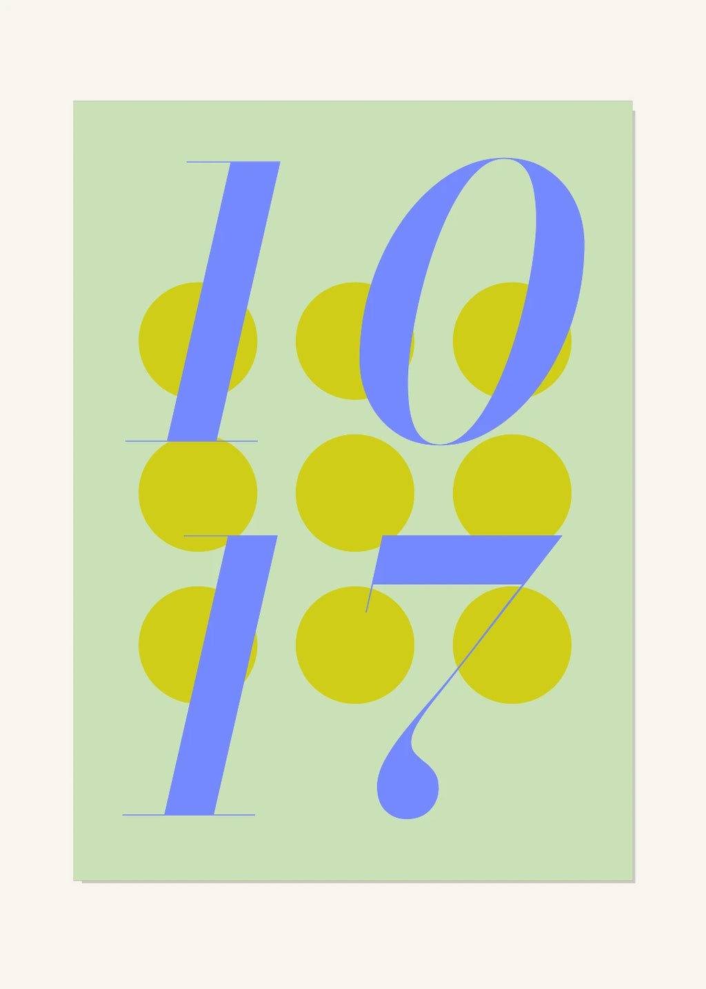 October 17 DAYMARK Poster — Cobalt Dots — clean