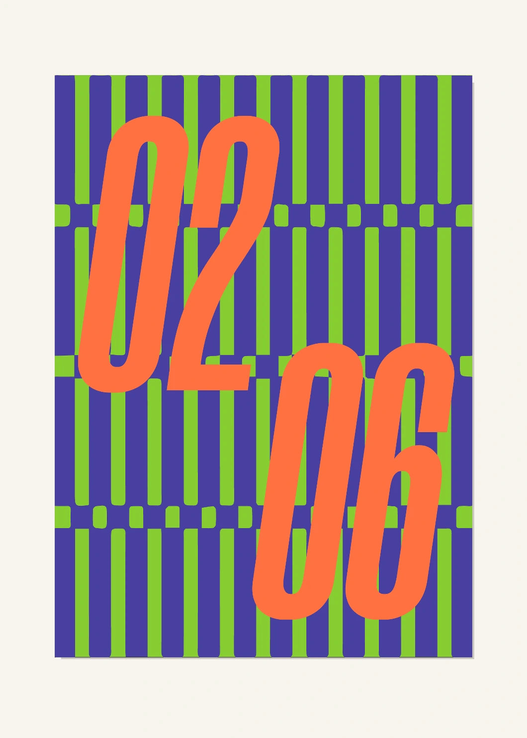 February 6 DAYMARK Poster — Orange Rail — clean
