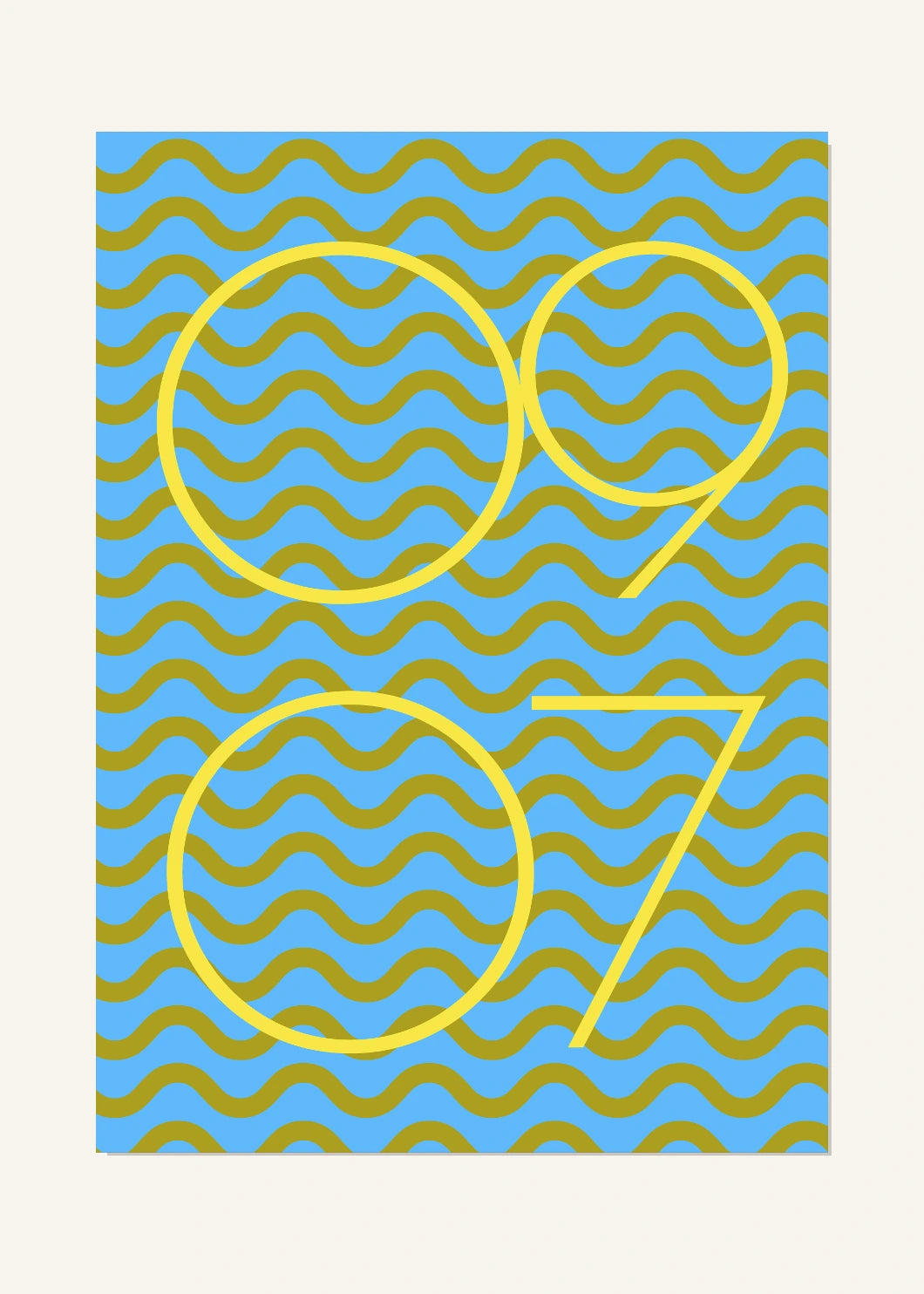 September 7 DAYMARK Poster — Gold Waves — clean