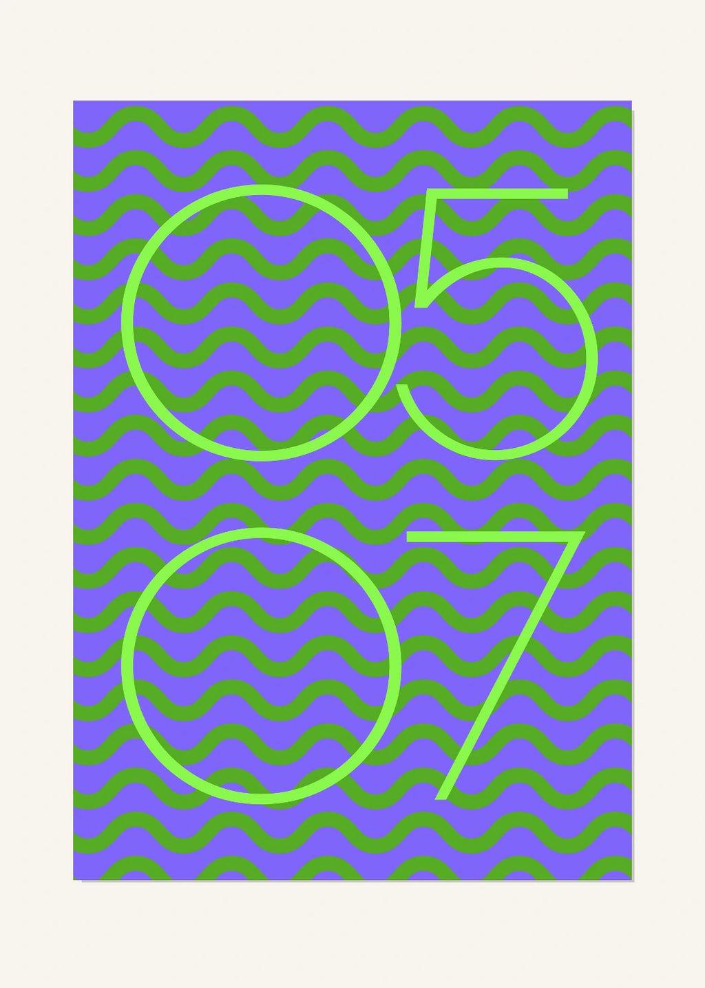 May 7 DAYMARK Poster — Violet Waves — clean