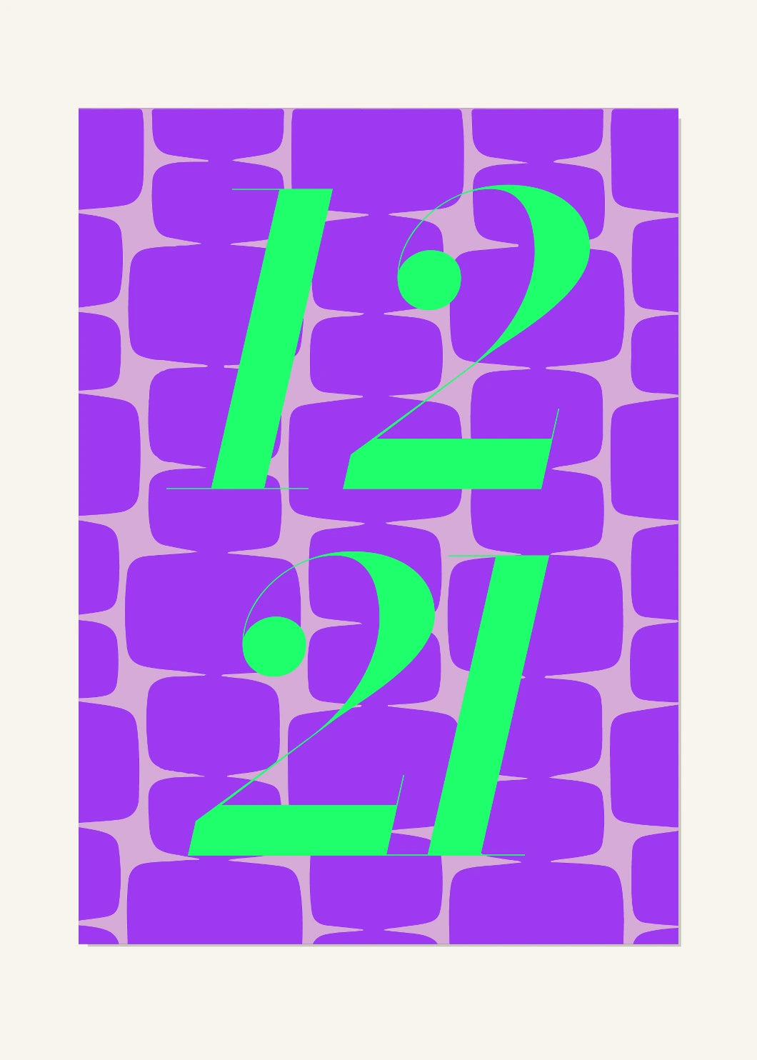 December 21 DAYMARK Poster — Lime Squiggle — clean