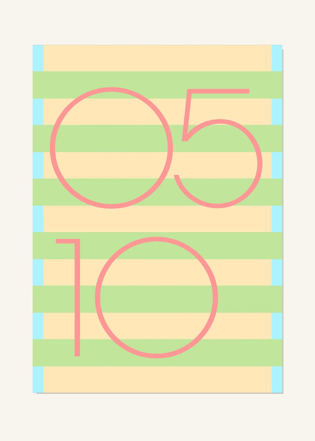 May 10 DAYMARK Poster — Peach Bands — clean