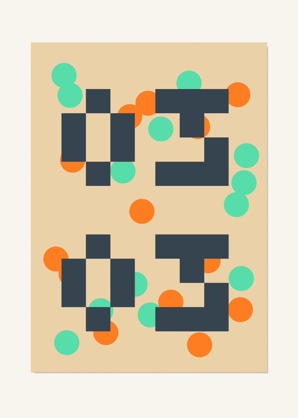 March 3 DAYMARK Poster — Teal Modules — clean