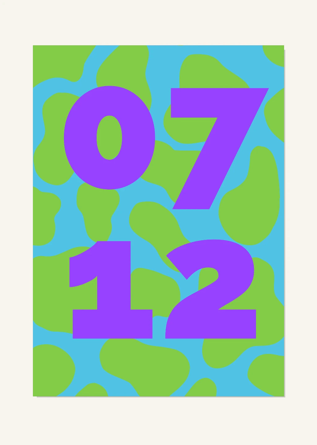 July 12 DAYMARK Poster — Violet Shapes — clean
