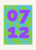 July 12 DAYMARK Poster — Violet Shapes — clean