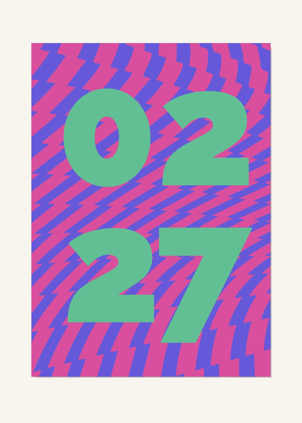 February 27 DAYMARK Poster — Teal Rush — clean