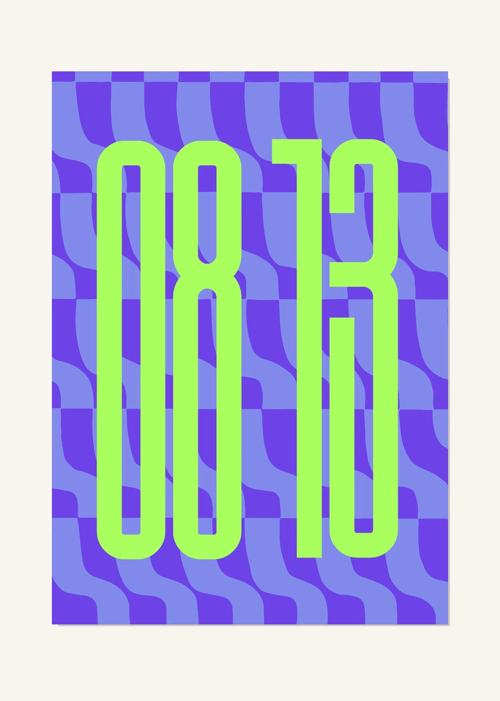 August 13 DAYMARK Poster — Lime Columns — clean