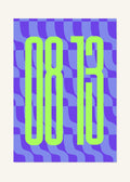 August 13 DAYMARK Poster — Lime Columns — clean