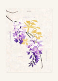 April 8 Birth Flower Poster — Japanese Wisteria — clean